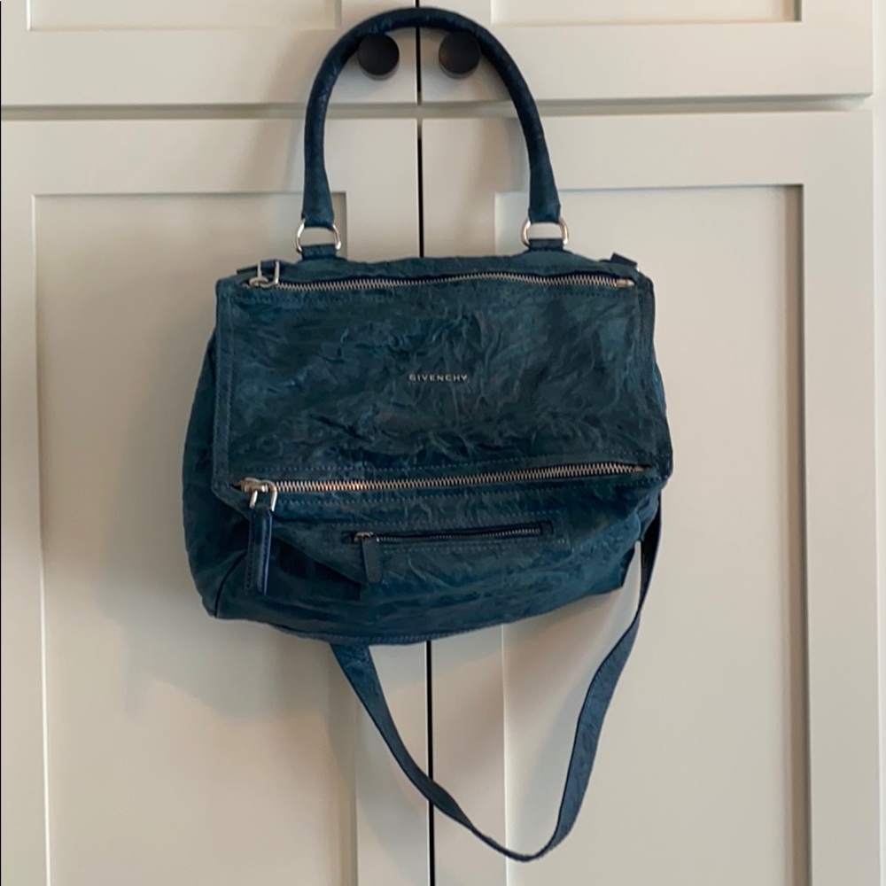 Givenchy Pandora Blue Green Medium Crossbody Bag